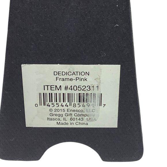 Dedicated to the Lord Pink Ceramic Picture Frame 4" X 6" Enesco Gregg Gift - Picture 5 of 8